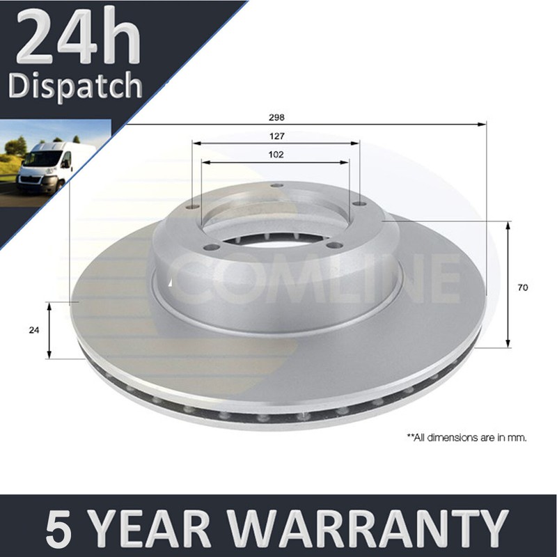 Fits Land Rover Defender 1990-2016 Discovery 1989-1998 PV Front Brake Disc #1
