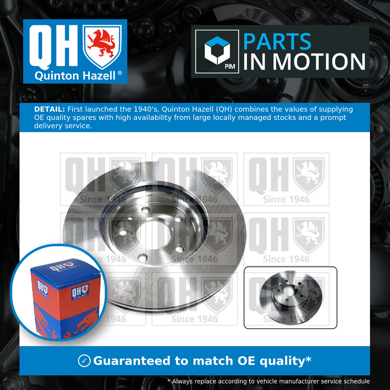 2x Brake Discs Pair Vented Front 276mm BDC6159 Quinton Hazell Set 13515906 New