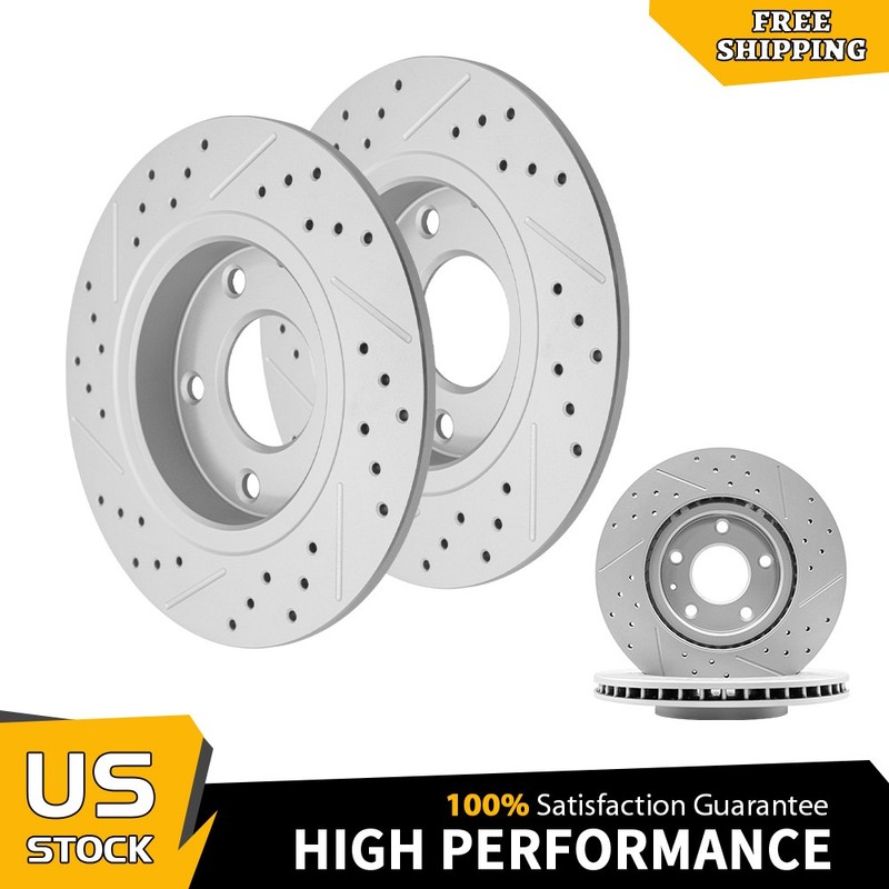 295mm Front & 265mm Rear Disc Drilled Rotors Kit for 2020 2021 Mazda CX-30