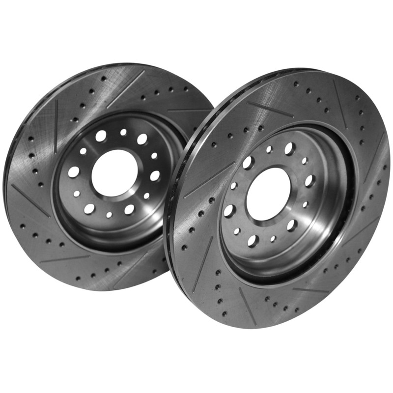 2x Rear Drilled Brake Rotors for Chevy Traverse 18-23 GMC Acadia Buick Cadillac gallery