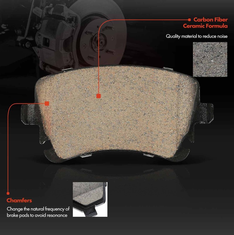 New 6Pcs Drilled Rotors & Ceramic Brake Pad for Audi S4 2010-2016 S5 Rear Side gallery