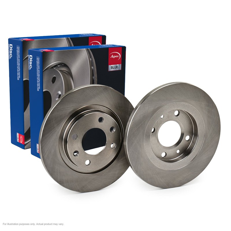 2x APEC Front Brake Discs For CITROËN BERLINGO / BERLIN 55kW/75HP/1360cc SDK6001