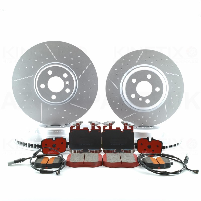 FOR BMW X7 M60i xDrive G07 FRONT REAR BRAKE DISCS PADS SENSORS 374mm 345mm