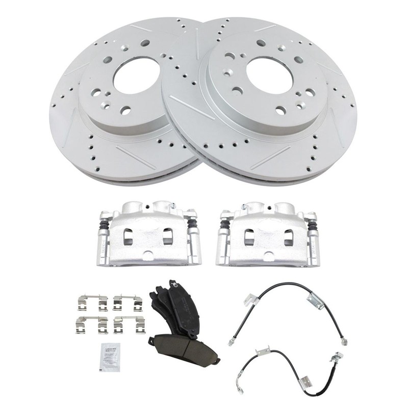 TRQ Performance Brake Pad & Rotor Kit Ceramic Fits Chevrolet GMC gallery
