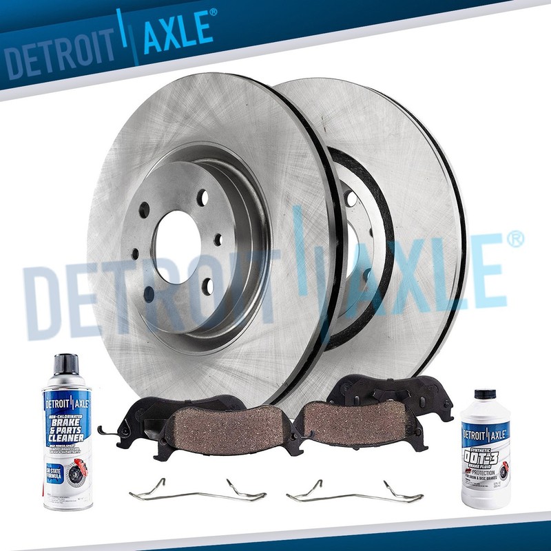 6pc Front Disc Brake Rotors and Ceramic Brake Pads Kit for 2013-2019 FIAT 500