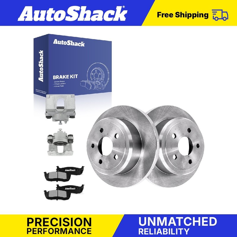 Rear Brake Rotors Ceramic Pads Calipers for Jeep, Grand Cherokee 2005-2010