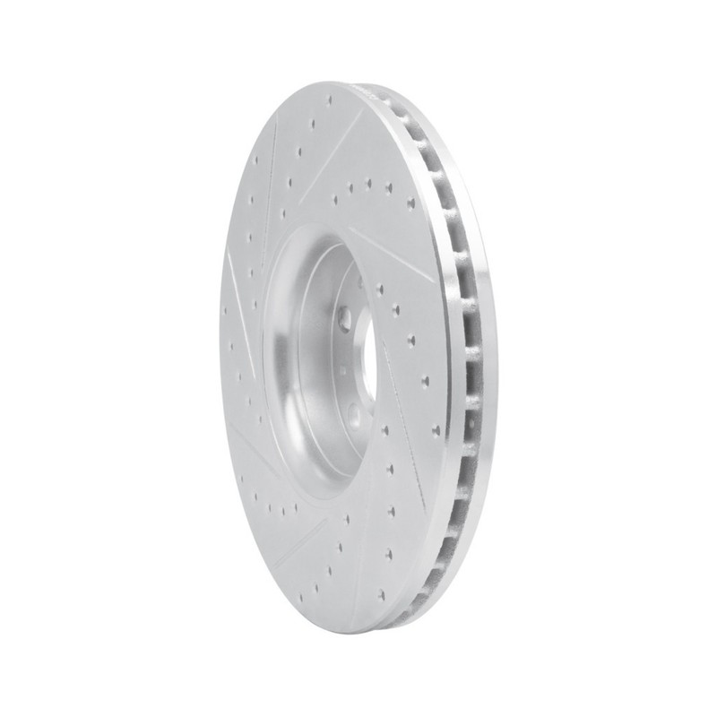 For Volvo XC90 2003-2014 Disc Brake Rotor Passenger Side Front Drilled/Slotted gallery