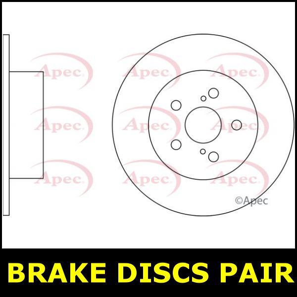 Brake Discs Pair Rear FOR TOYOTA AVENSIS 110bhp I 2.0 99->03 CHOICE2/2 Apec gallery