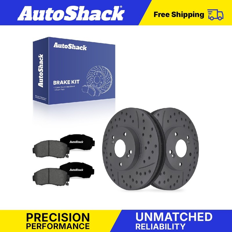 Front Drilled Slotted Brake Rotors Premium Pads for Honda, Accord 2010-2012