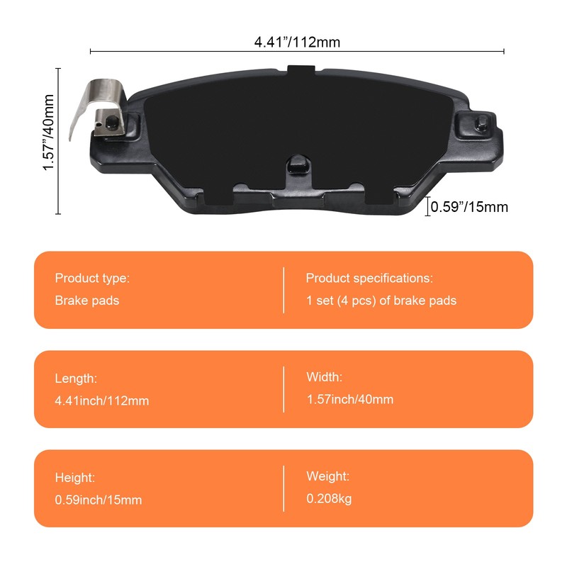 Rear Disc Brake Pads Fits Mazda CX-5 2020 DZ1864 HZ1846 gallery