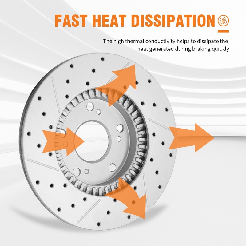 10.31"Front Drilled Brake Rotors For 2008 2009-2015 Mercedes Benz C350 C300 E350 gallery