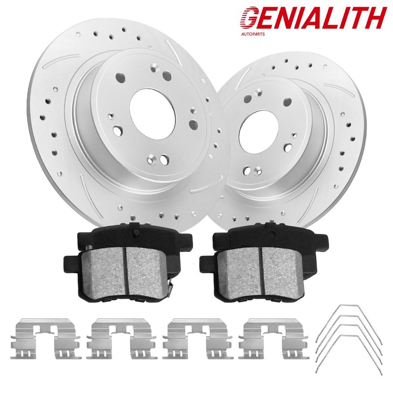 Rear Disc Brake Rotors Ceramic Brake Pads for 2009 – 2017 Honda Accord Acura TSX