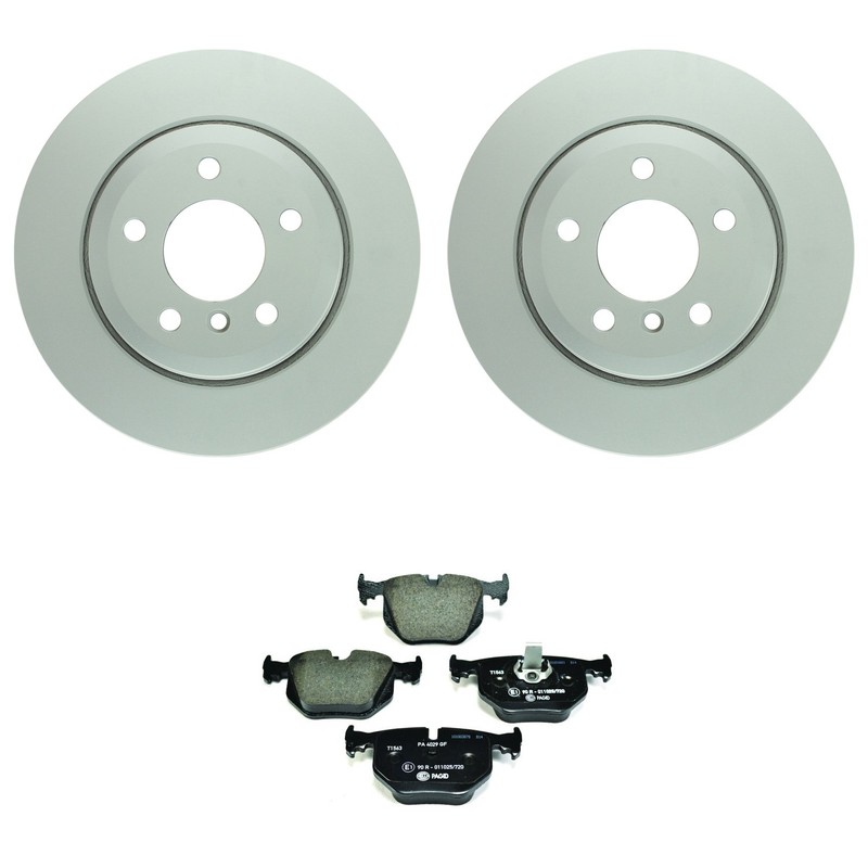 Bosch QuietCast Rear Rotors Hella Low-Met Disc Brake Pad Kit For BMW E83 X3 L6