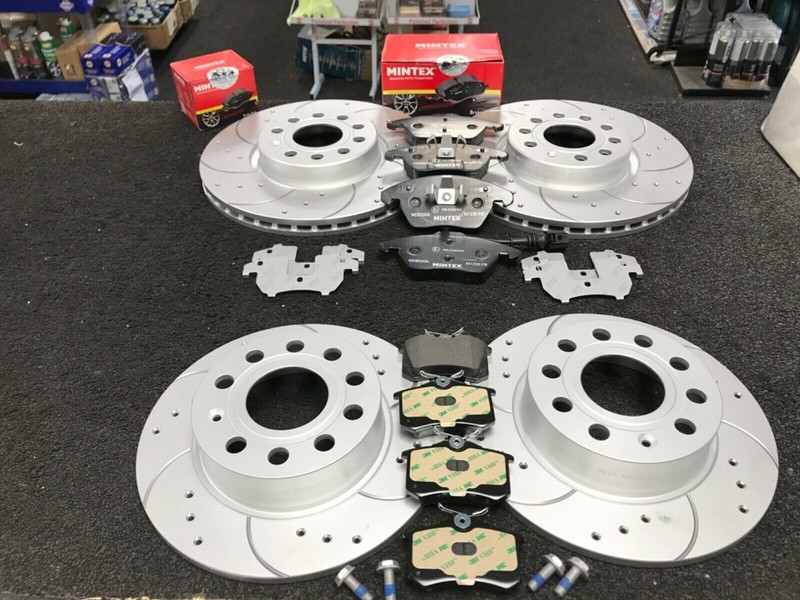 A3 T FSI S LINE SPECIAL LINE BRAKE DISCS DRILLED GROOVED BRAKE PADS FRONT REAR