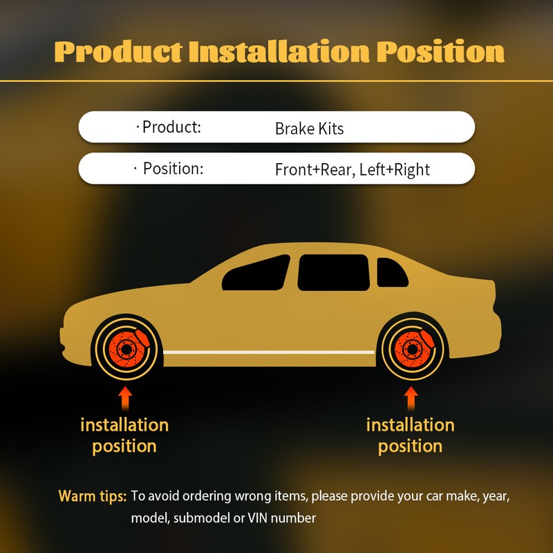 Front Rear Drilled Brake Rotors & Ceramic Pads Kit for Ford C-Max 2013 2014-2018 gallery
