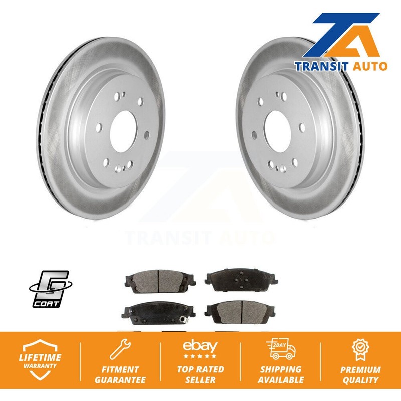 Coat Brake Rotors Semi-Metallic Pad Rear Kit For Chevrolet Silverado 1500 LD GMC