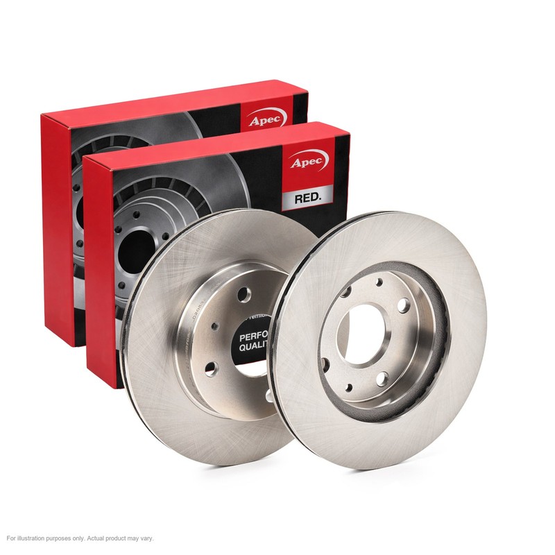 2x APEC Front Brake Discs for DAIHATSU YRV 2001- 234mm Vented DSK2112