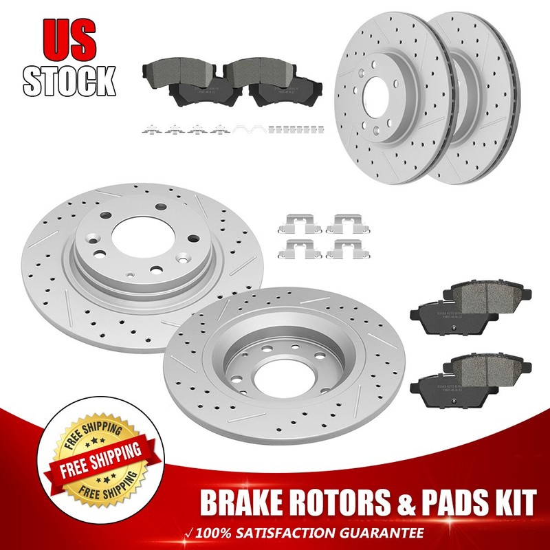 Front & Rear Brake Rotors Pads For Ford Fusion Lincoln MKZ Zephyr Mazda 6 Milan