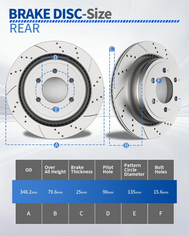 Front Rear Brake Rotors and Brake Pads for Ford F-150 Manual Parking Brakes gallery