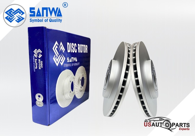 FRONT BRAKE ROTOR VENTED GEOMET COATED & CERAMIC PAD KIT 300 mm FOR ACURA 03-06 gallery