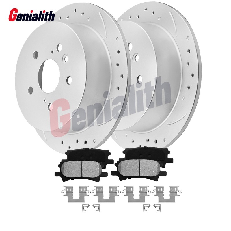 Rear Solid Disc Rotors Brake Pad for Toyota Highlander Lexus RX400h RX330 RX350
