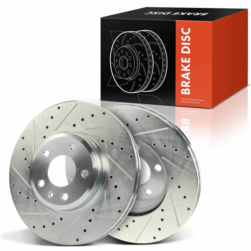 Front Drilled Brake Rotor for Audi A4 17-20 A4 Quattro 17-23 A5 Sportback 2.0L