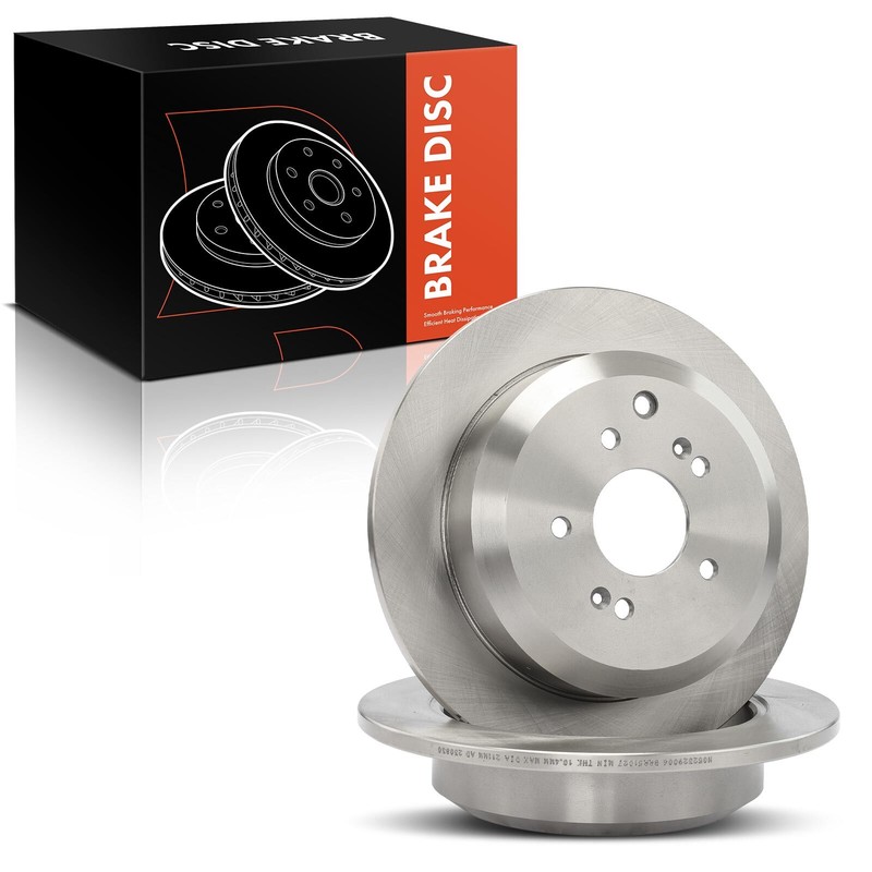 2x Rear Driver & Passenger Side Disc Brake Rotors for Hyundai Veracruz 2007-2012 gallery
