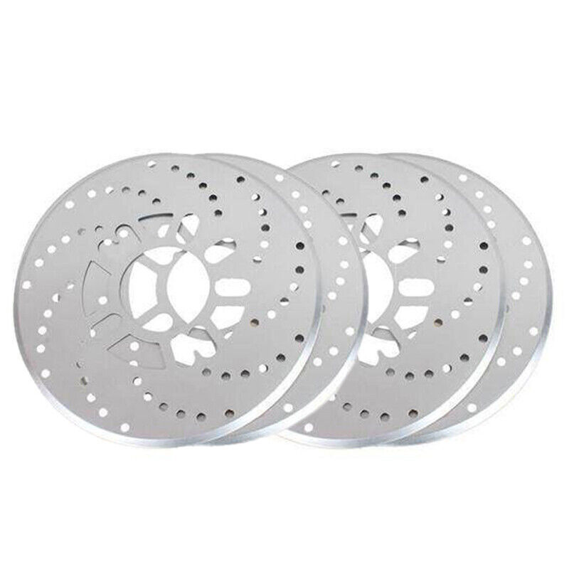 4 Pcs Silver Tone Aluminum Cross Drilled Car SUV Wheel Disc Brake Rotor Covers gallery