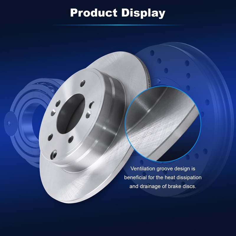 4x Front & Rear Drilled Brake Rotors for Hyundai Sonata Kia Optima gallery