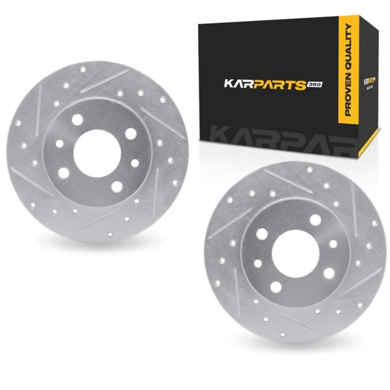 For Fiat 500 2012-2019 Brake Rotor Set | Silver