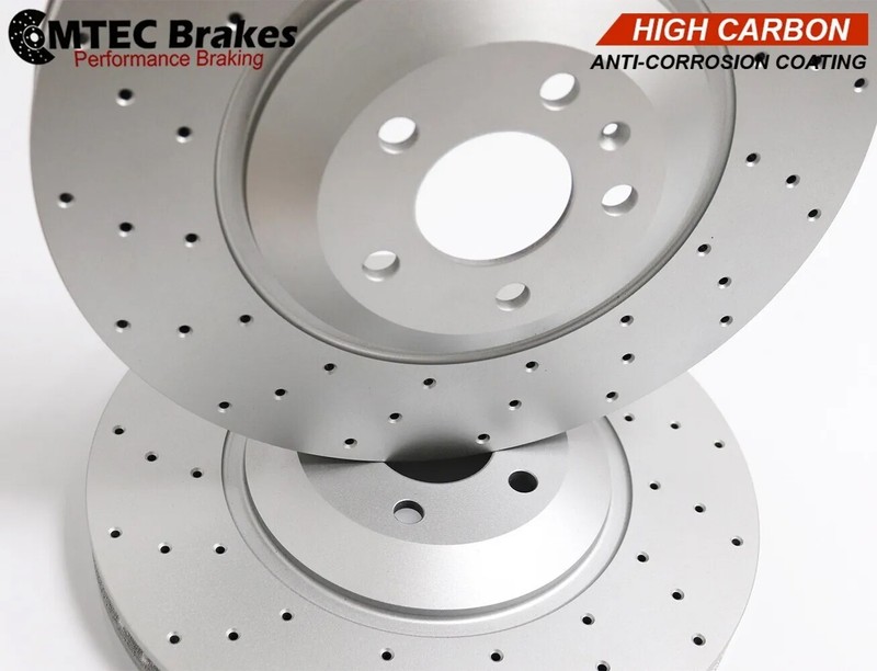For Audi RS3 8P 2011-2012 Drilled Front Brake Discs Mtec Pads 370mm gallery