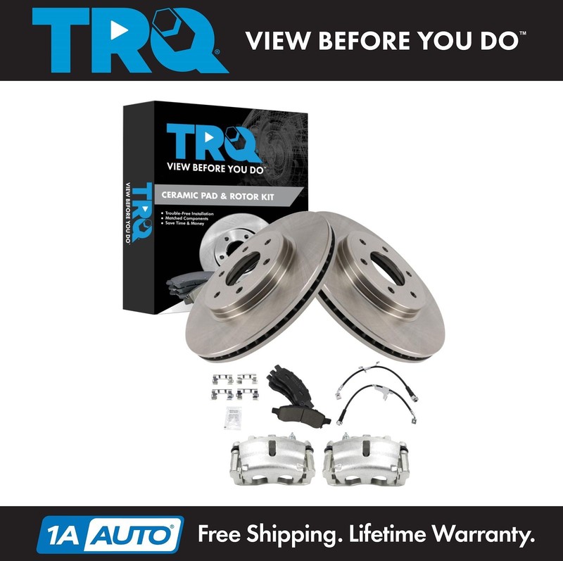 TRQ Front Brake Pad & Rotor Kit Ceramic Fits Chevrolet Saab
