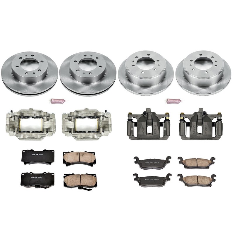 KCOE2820 Powerstop Brake Kit With Calipers 4-Wheel Set Front & Rear for H3T H3 gallery