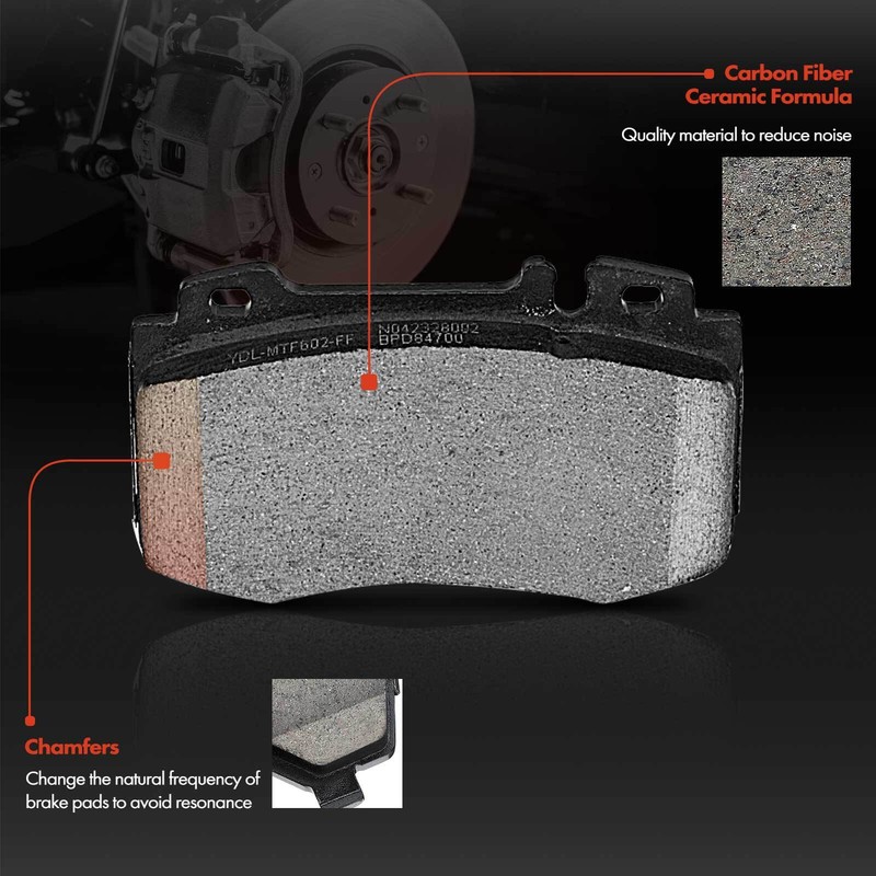 6xFront Disc Rotors & Ceramic Brake Pads for Mercedes-Benz CL500 S430 S500 00-03 gallery