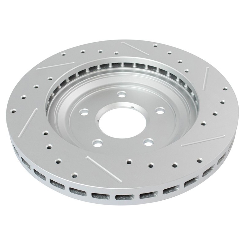 Brake RotorCeramic Pad Performance Drilled Slotted Front Rear Kit Set gallery
