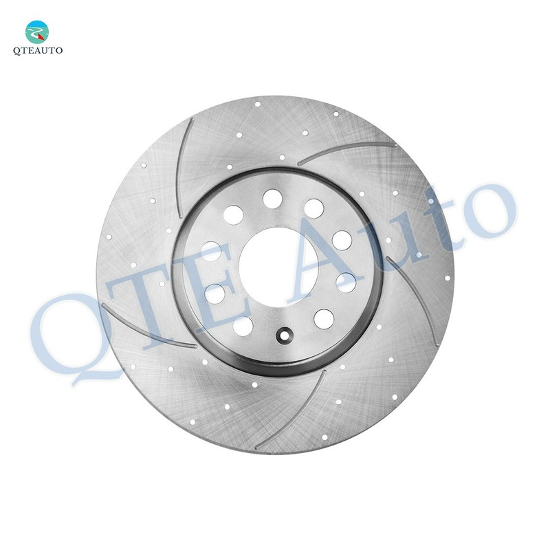 Front 312mm Drilled Slotted Brake Disc Rotors For 2010-2022 Audi TT Quattro gallery