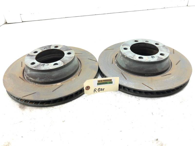 2010-2016 PORSCHE PANAMERA 4.8L REAR BRAKE ROTOR SET X2 OEM.