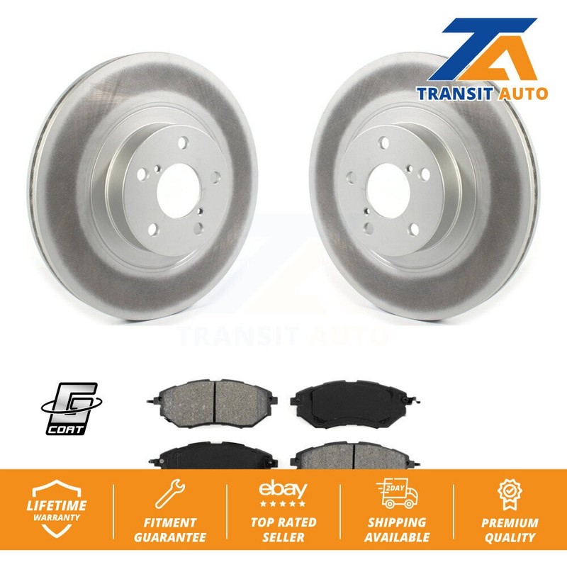Coated Brake Rotor Semi-Metallic Pad Front Kit For Subaru Legacy 3.0 R with 3.0L