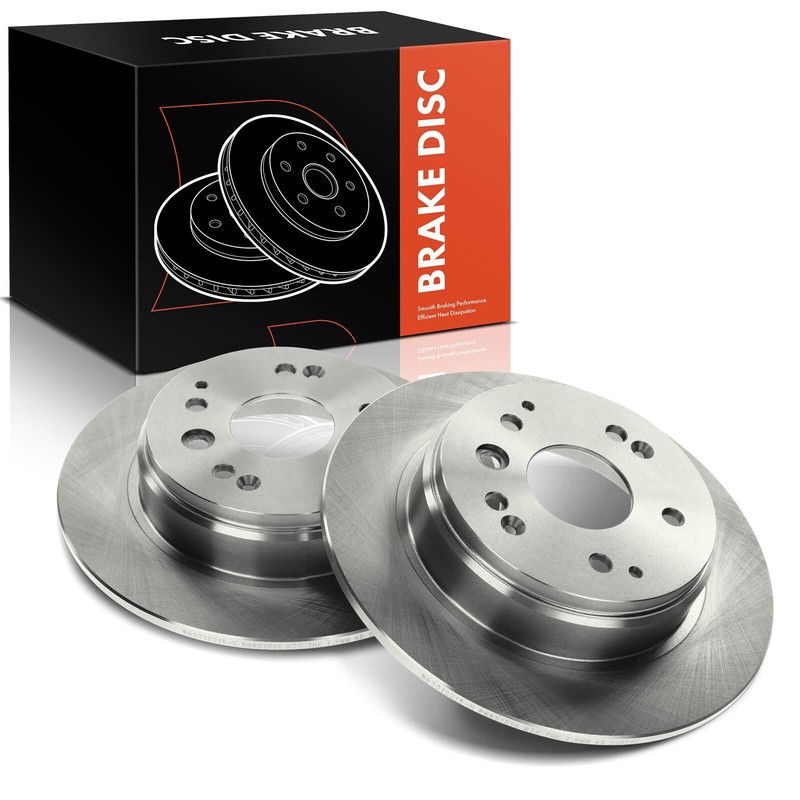 Rear LH & RH Disc Brake Rotors for Honda Element 2003-2011 Acura TL 2004-2008