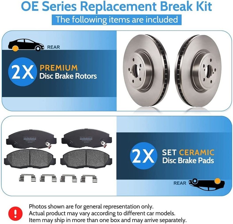 Front Brake Rotors + Ceramic Pads for Ford Explorer Taurus Flex MKT MKS gallery