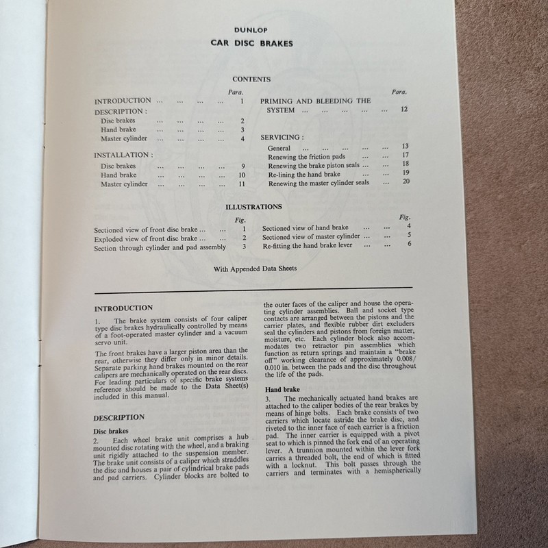 Dunlop Disc Brakes Maintenance Notes Print gallery