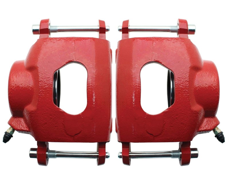 1973-87 C10 Chevy Truck Disc Brake Wheel Kit Overhaul, D/S Rotors, Red Calipers gallery