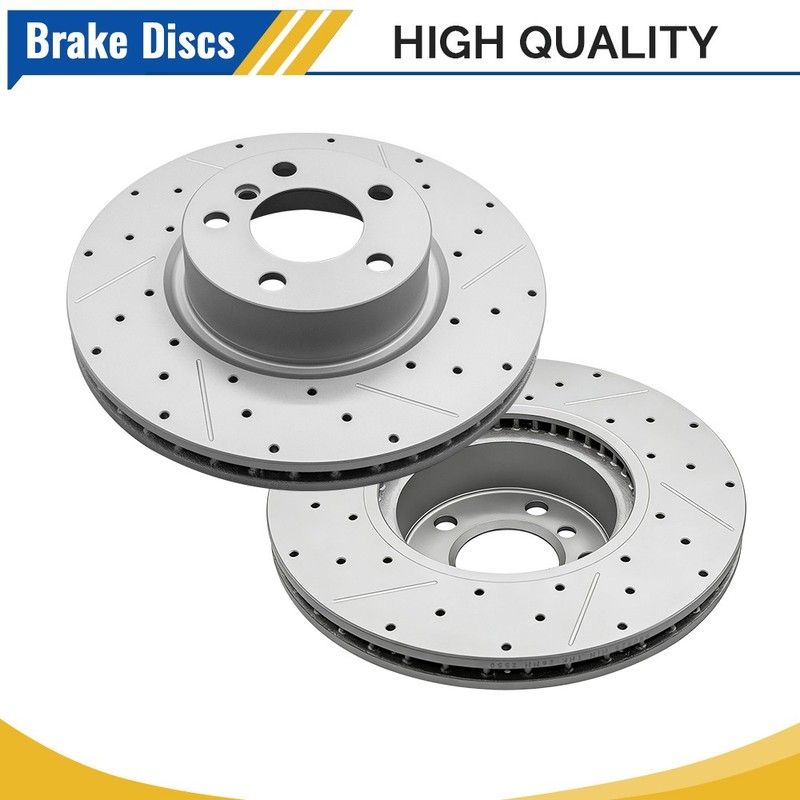 Front Disc Drilled Brake Rotors for 2011 2012 2013 2014-2018 BMW X3 X4