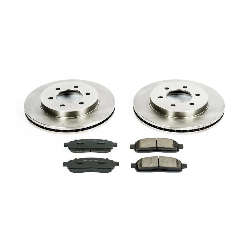 Powerstop 329.5mm Front 348mm Rear Brake Discs & Pads Kit for F-150 Mark LT 4WD gallery