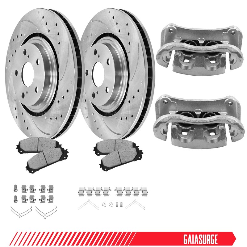Front Rotors Pad Calipers for 2011-2019 2020 Toyota Sienna 2010-2019 Highlander
