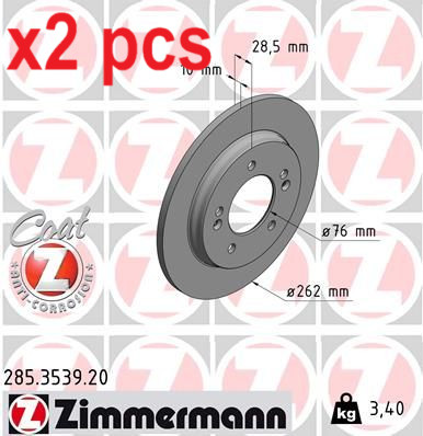 X2 PCS L&R SIDES REAR BRAKE DISC 285.3539.20