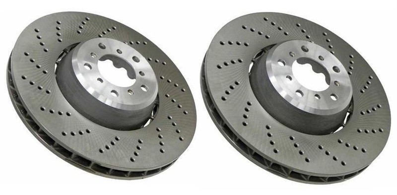 2 SHW PERFORMANCE FRONT Drilled Brake Disc Rotor KIT For BMW 2006-2010 M5 M6 E63