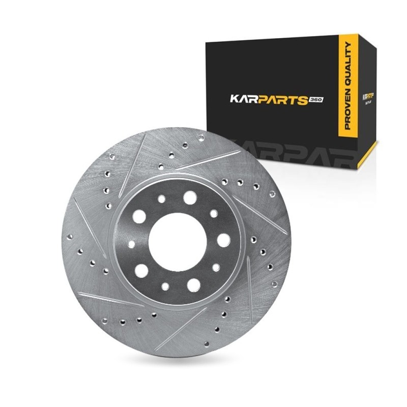 For Volvo 960 1995-1997 Disc Brake Rotor Driver Side Front Drilled and Slotted