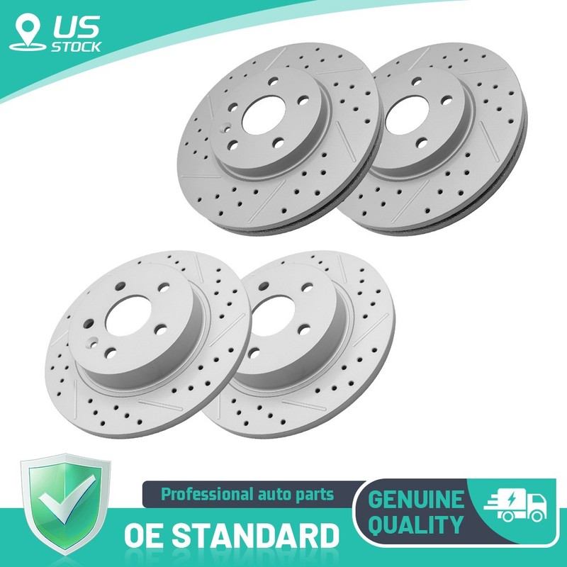 Front & Rear Disc Drilled Brake Rotors for Chevy Cruze 2011-2015 Sonic 2013-2016