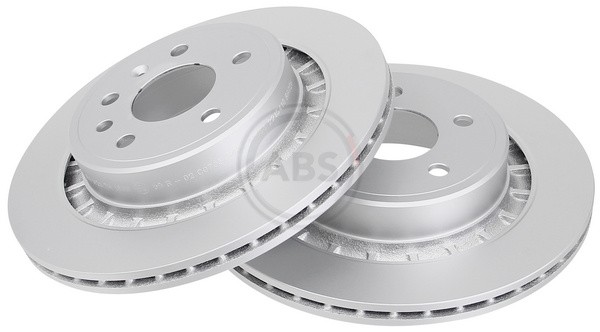 ABS 17489 Rear Brake Discs Pair 300mm Vented Fits Saab 9-5 12763593